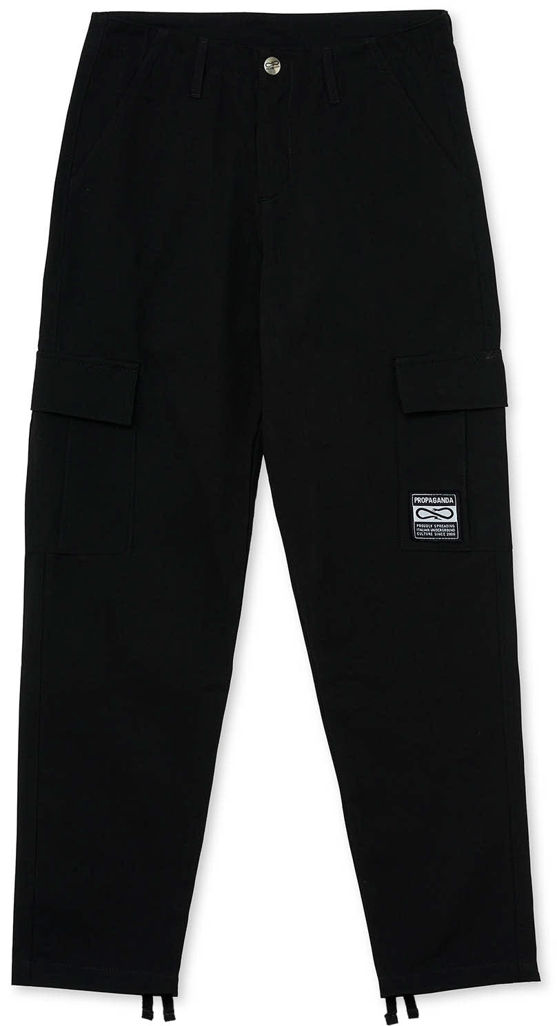 Propaganda Pantaloni Label Cargo Pants Black Uomo - 1