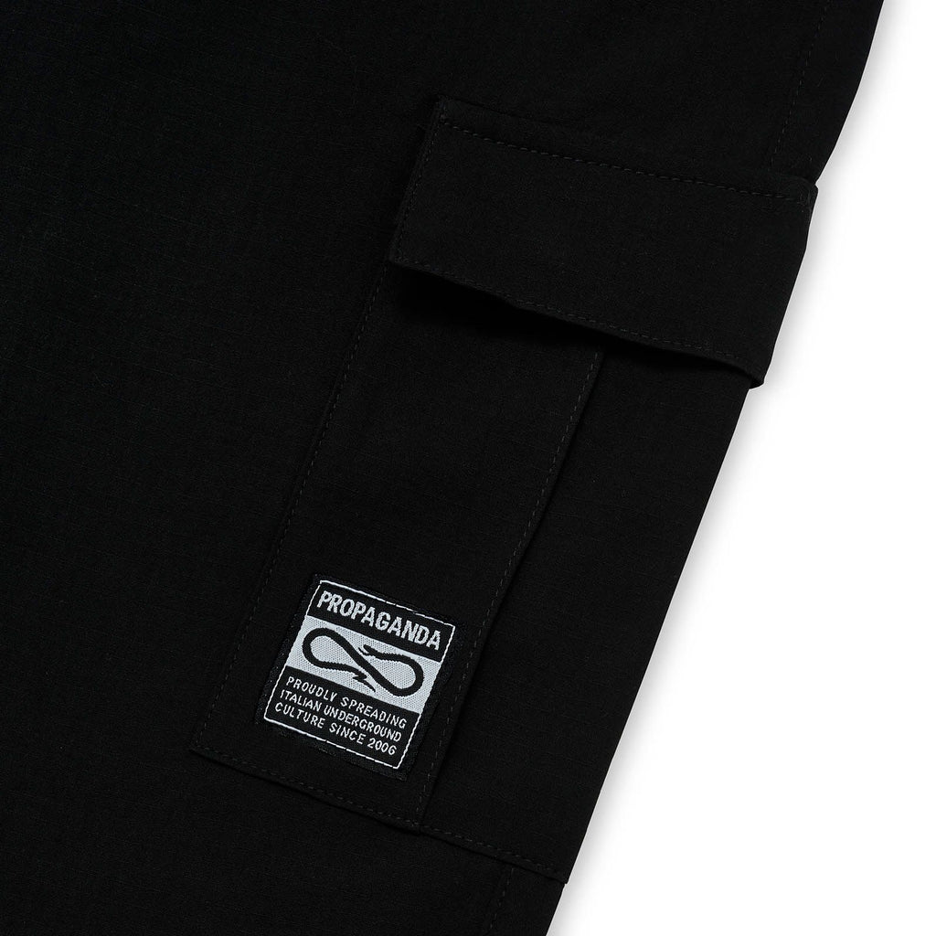 Propaganda Pantaloni Label Cargo Pants Black Uomo - 3