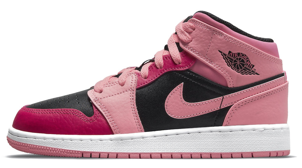 Jordan Air 1 Mid Gs Coral Chalk Pink Shoes Donna - 2