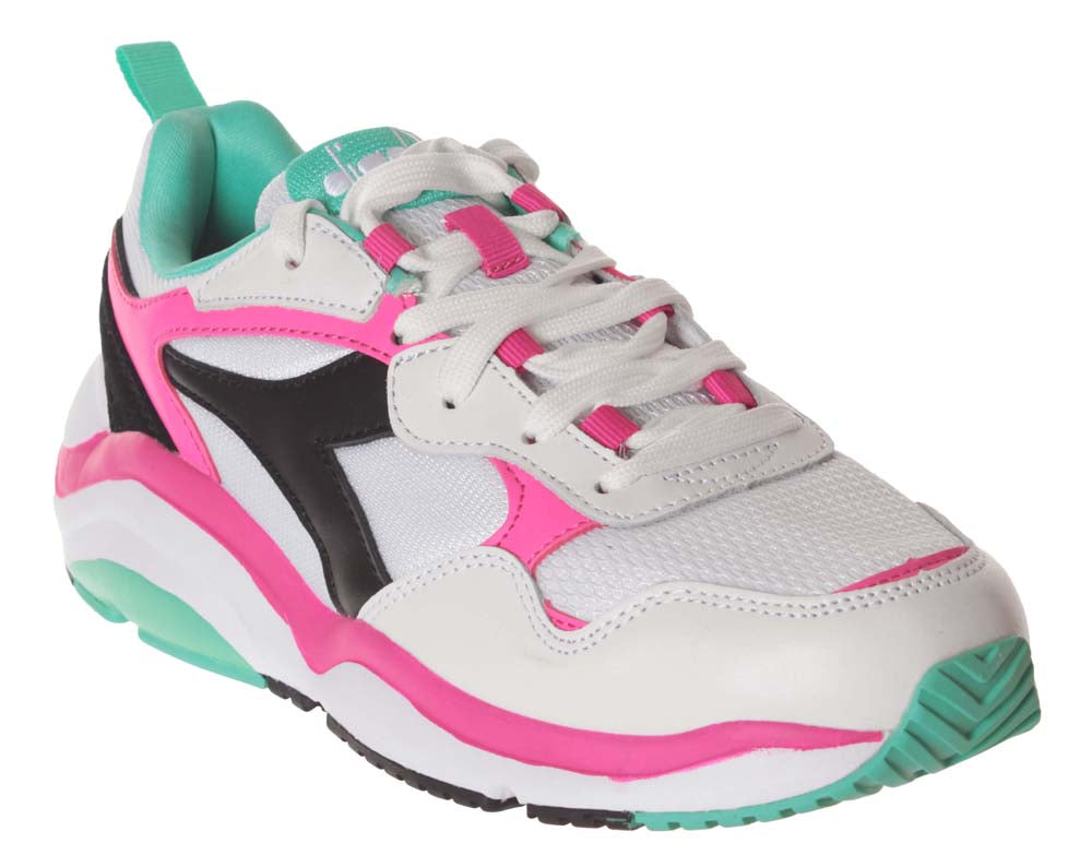 Diadora Scarpe Whizz Run White Fluo Fuchsia Electric Gr Bianco Uomo - 3