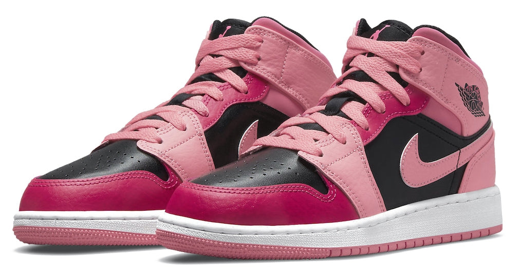 Jordan Air 1 Mid Gs Coral Chalk Pink Shoes Donna - 3
