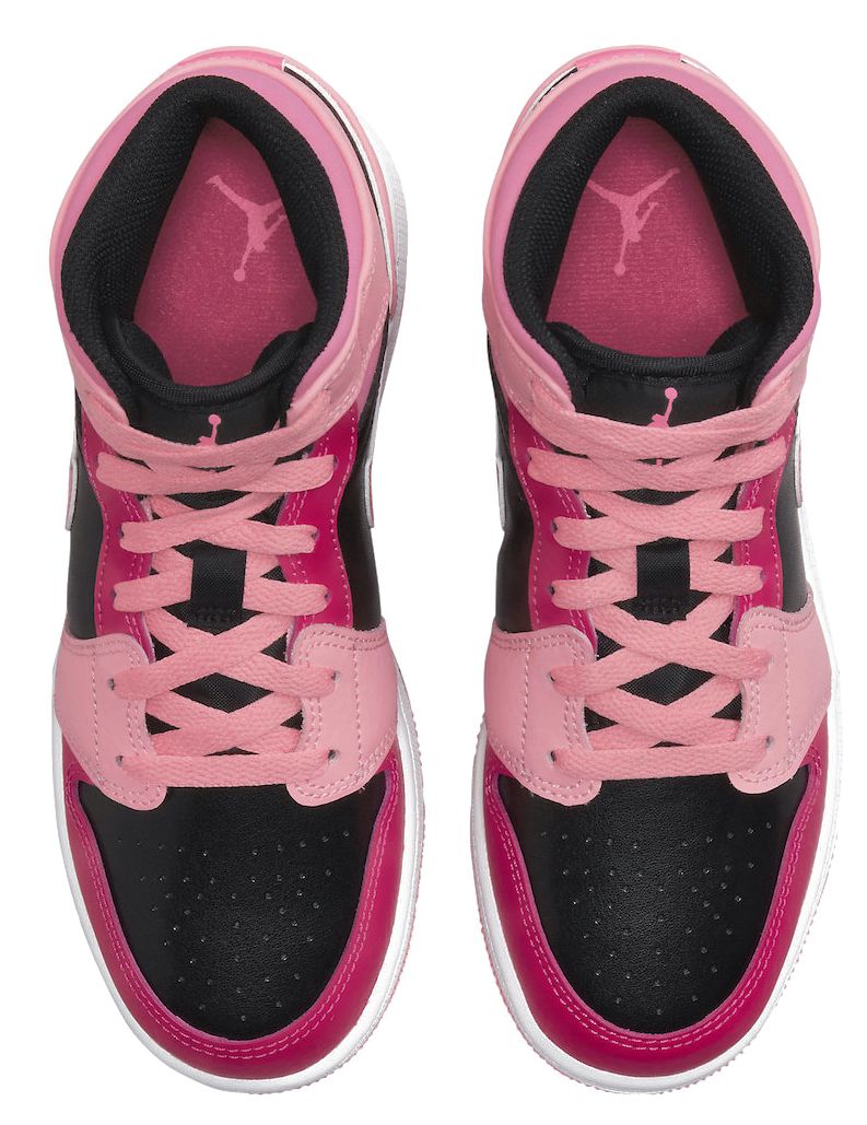 Jordan Air 1 Mid Gs Coral Chalk Pink Shoes Donna - 4