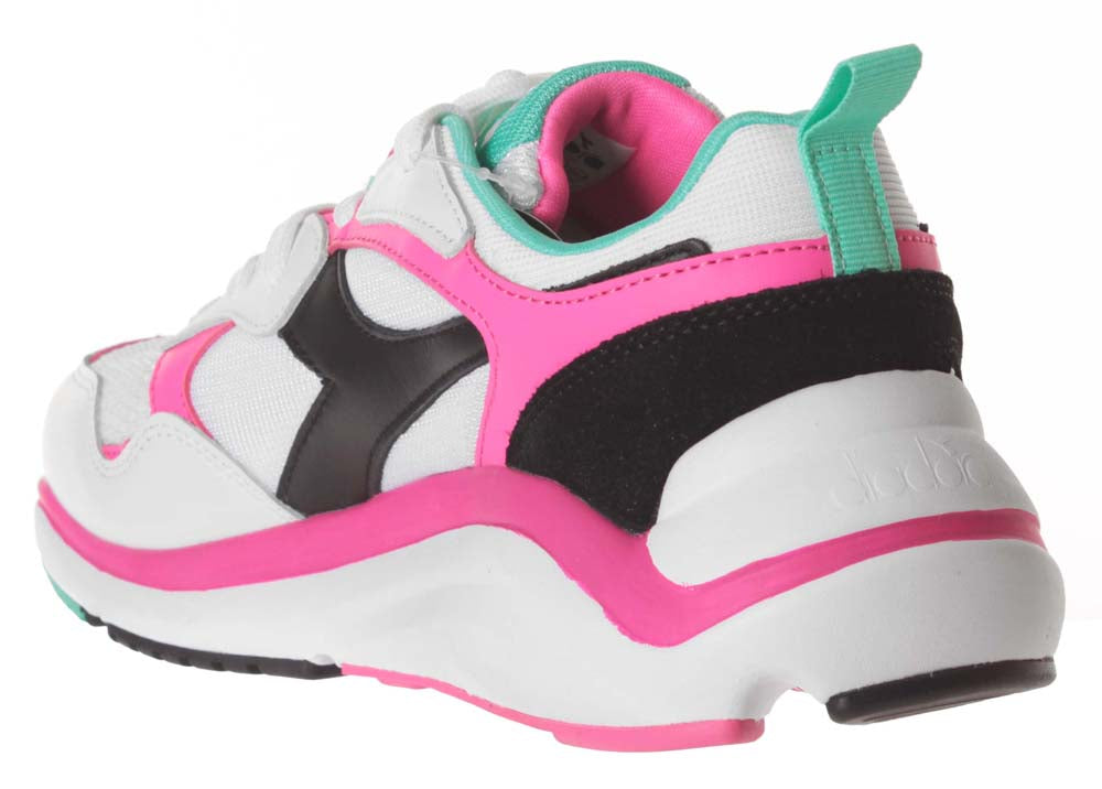 Diadora Scarpe Whizz Run White Fluo Fuchsia Electric Gr Bianco Uomo - 4