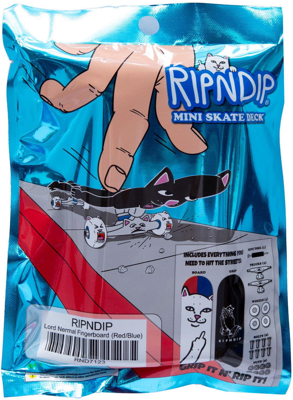 Ripndip Mini Skate Lord Nermal Red Blue Uomo - 3