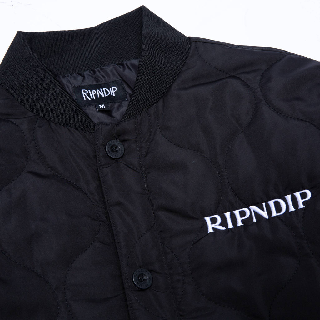 Ripndip Giacca Nermboutins Quilted Bomber Jacket Black Nero Uomo - 3