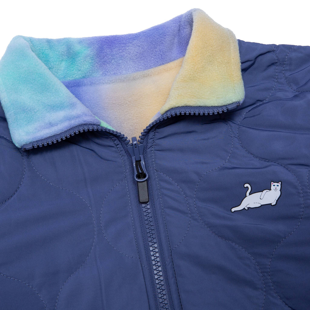 Ripndip Giacca Castanza Reversible Brushed Fleece Quilted Jacket Purple Viola Uomo - 3