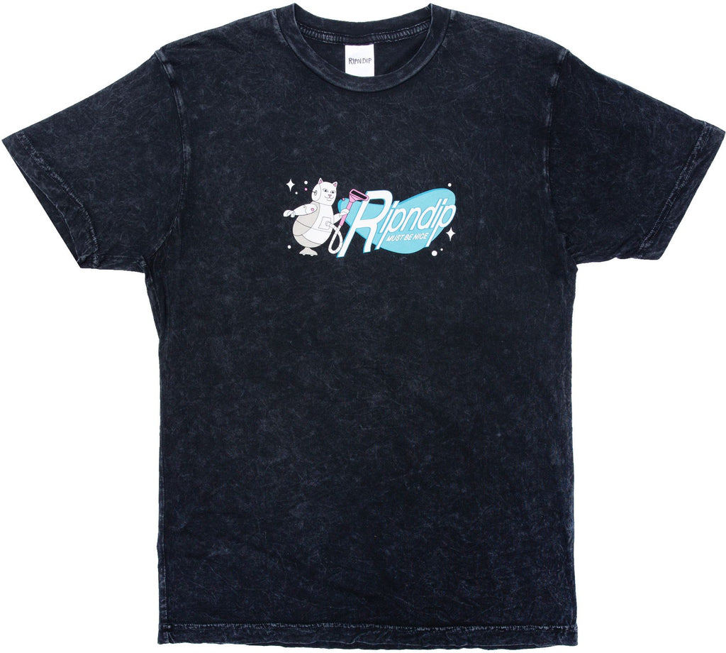 Ripndip T-shirt The Nermsons Tee Black Mineral Wash Nero Uomo - 2