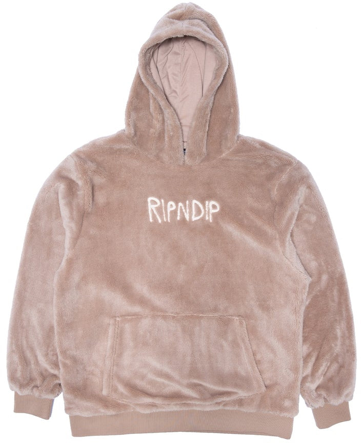 Ripndip Ripdnip Felpa Bradbury Sherpa Hoodie Tan Beige Uomo - 1