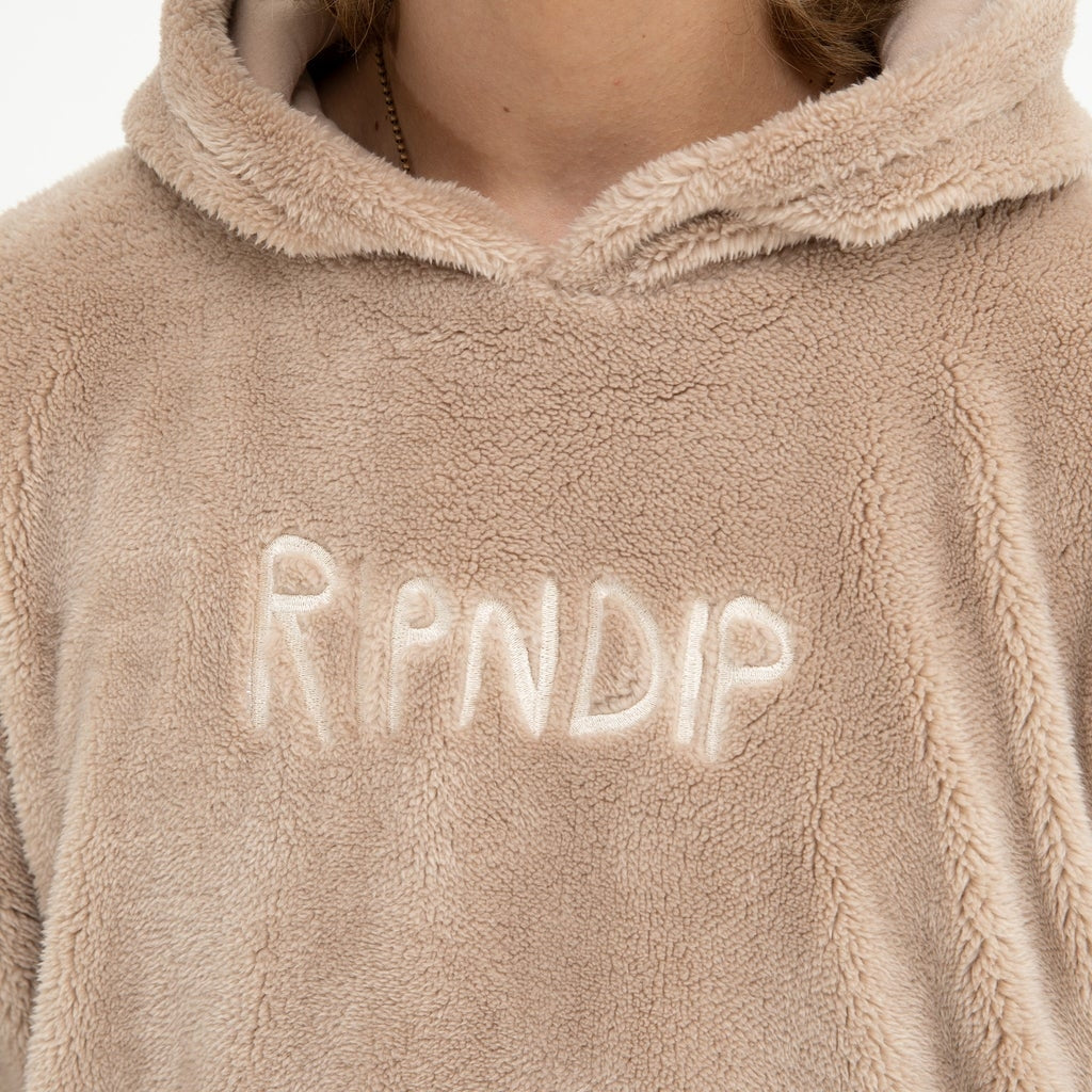 Ripndip Ripdnip Felpa Bradbury Sherpa Hoodie Tan Beige Uomo - 3