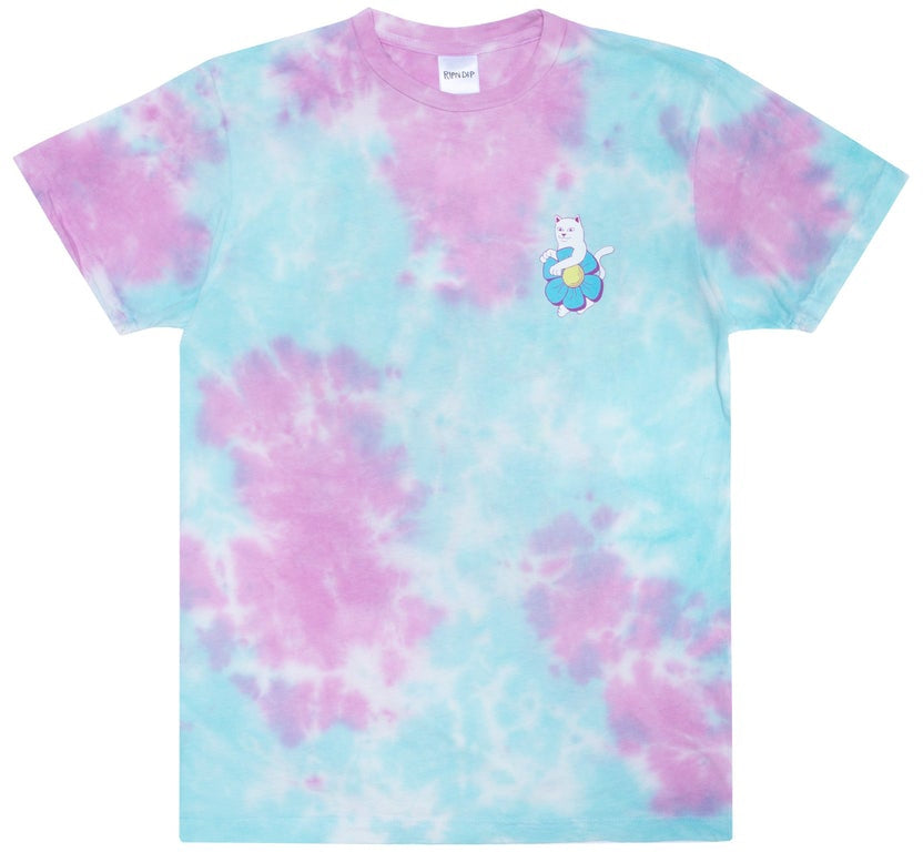 Ripndip T-shirt Nature Is Healing Hoodie Aqua Pink Tie Dye Multicolore Uomo - 2