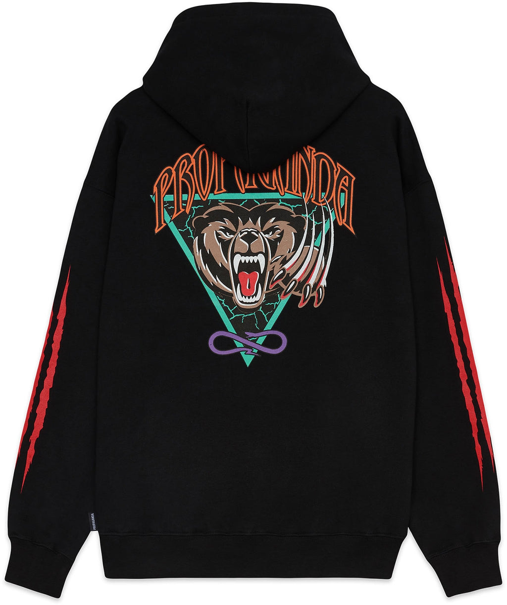 Propaganda Felpa Grizzly Hoodie Black Nero Uomo - 1