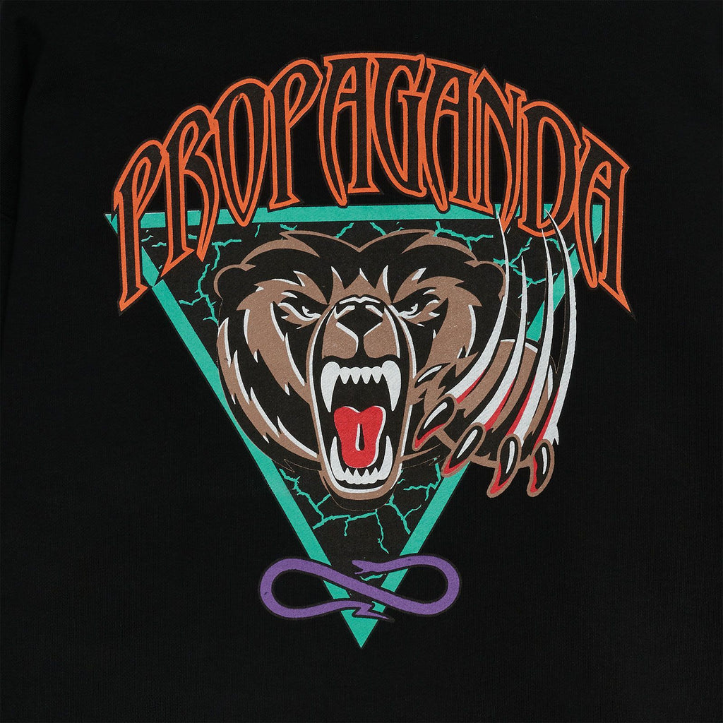 Propaganda Felpa Grizzly Hoodie Black Nero Uomo - 3