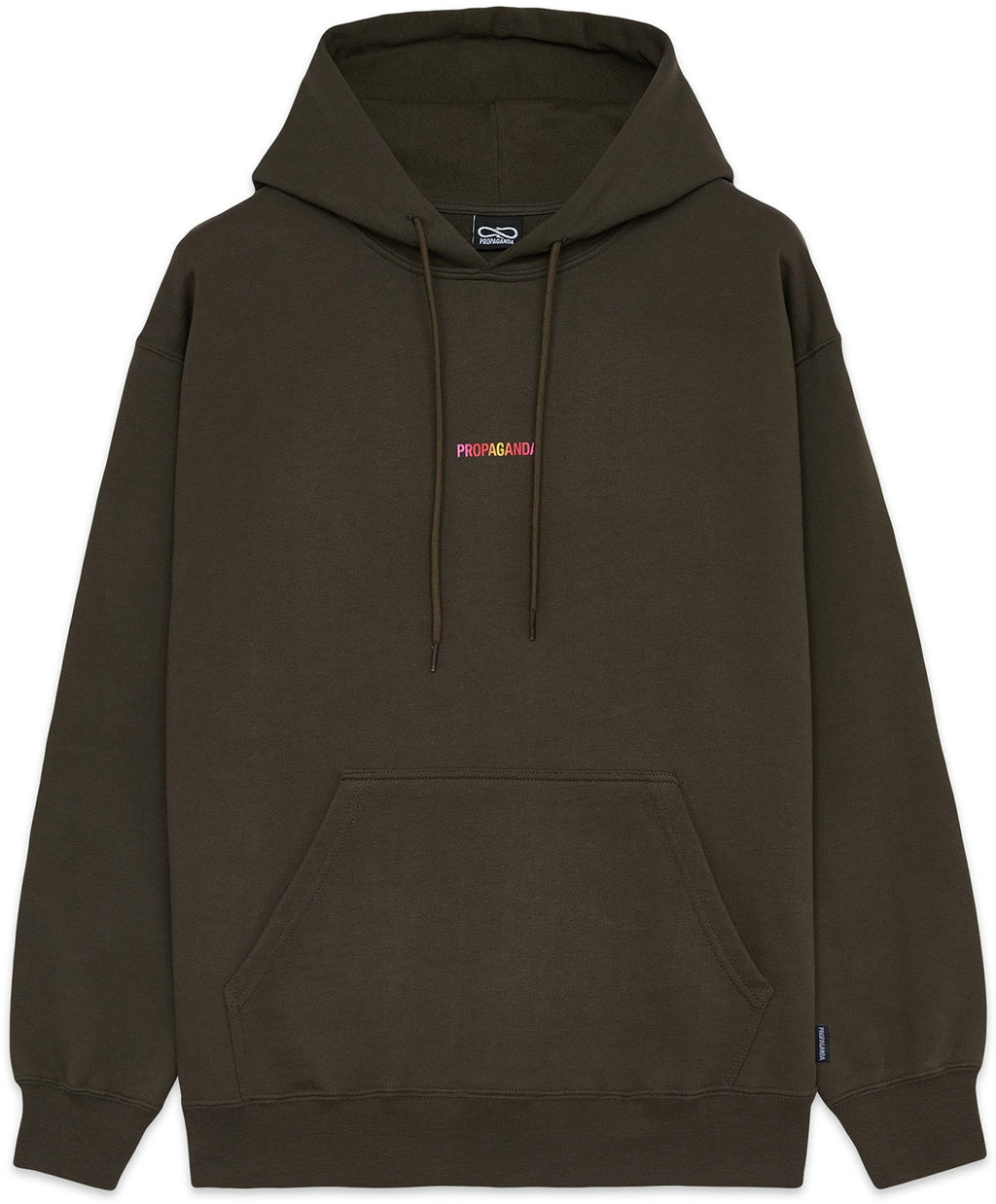 Propaganda Felpa Ribs Gradient Hoodie Nero Uomo - 2