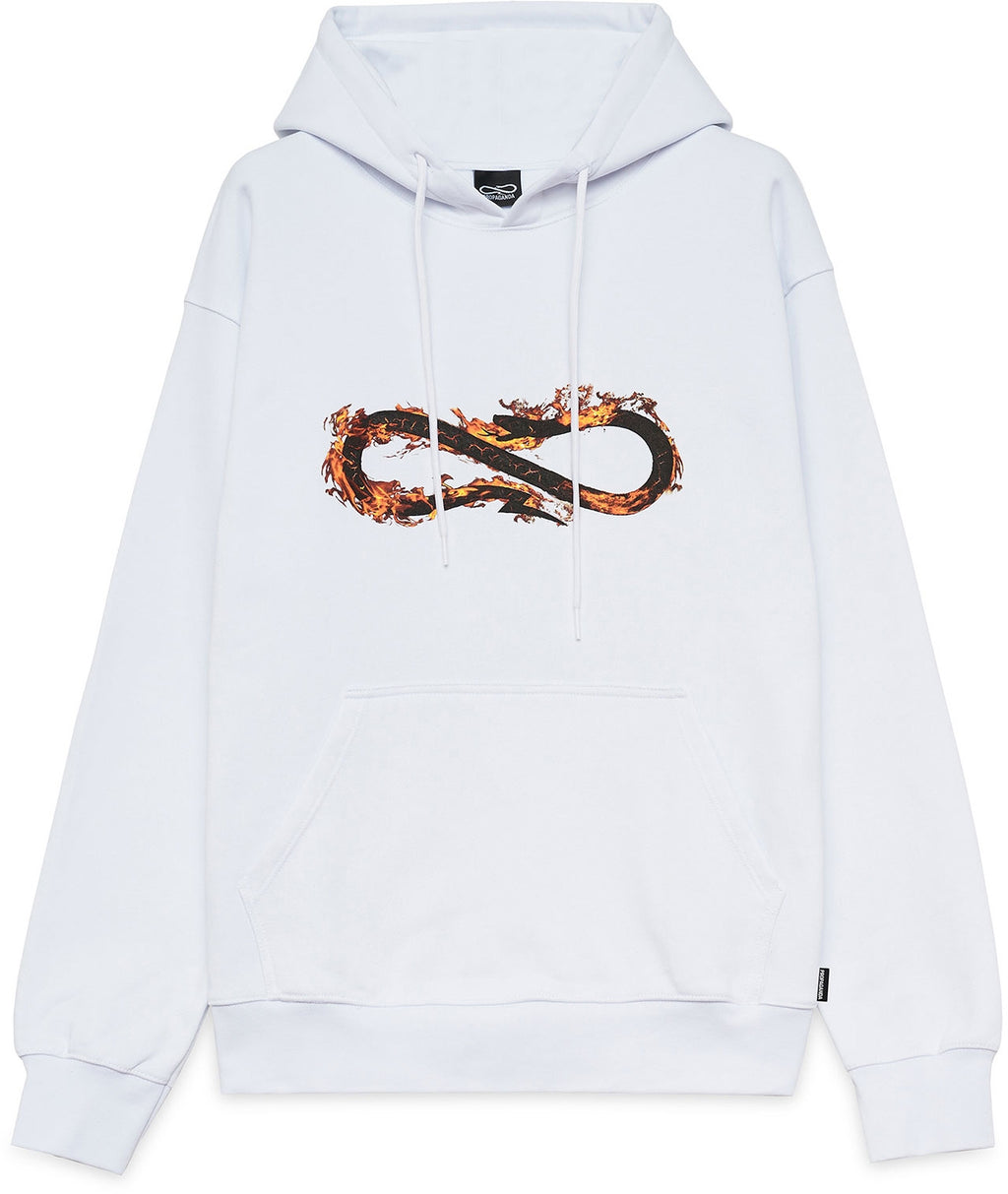 Propaganda Felpa Logo Fire White Bianco Uomo - 1