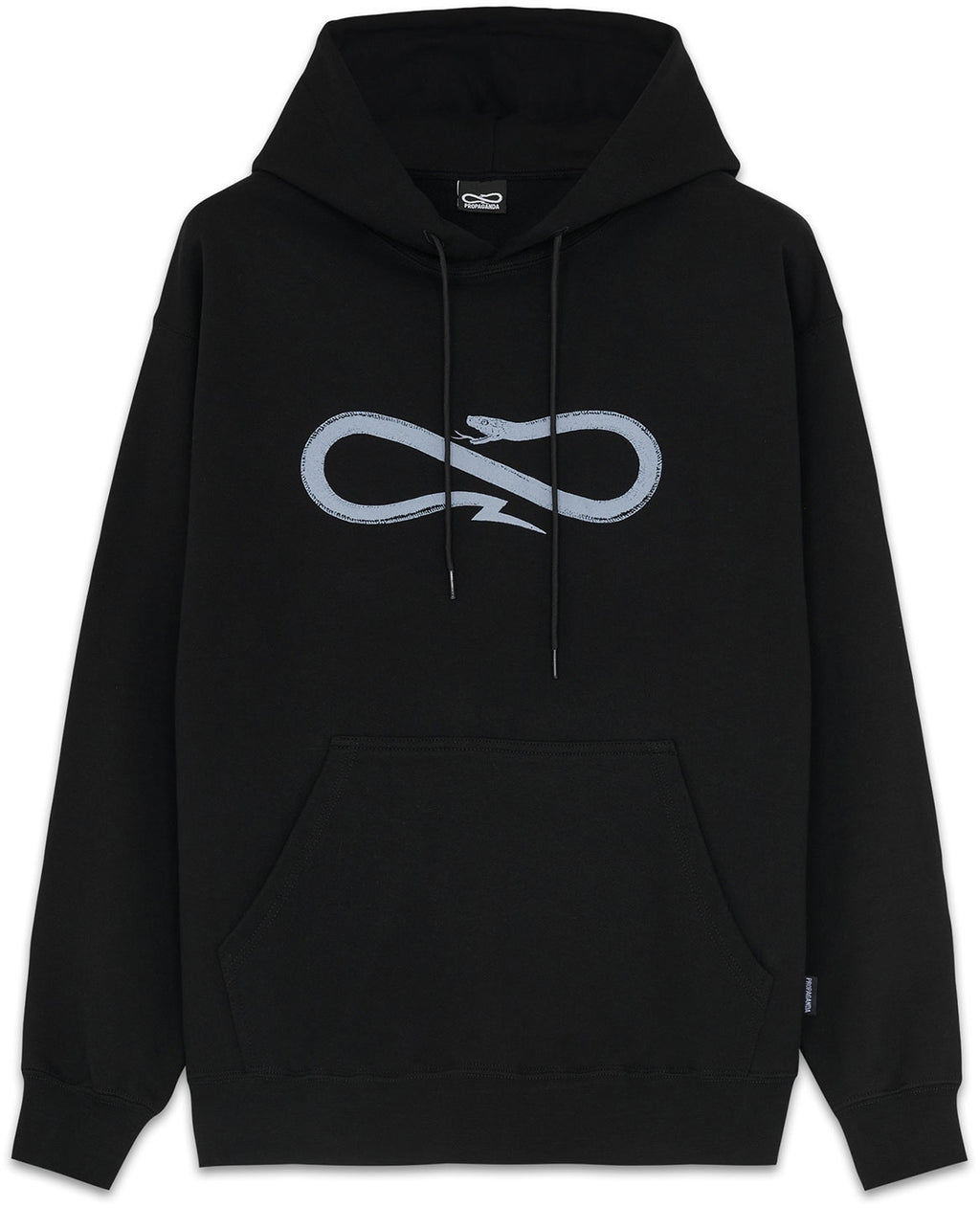 Propaganda Felpa Logo Hoodie Black Nero Uomo - 1