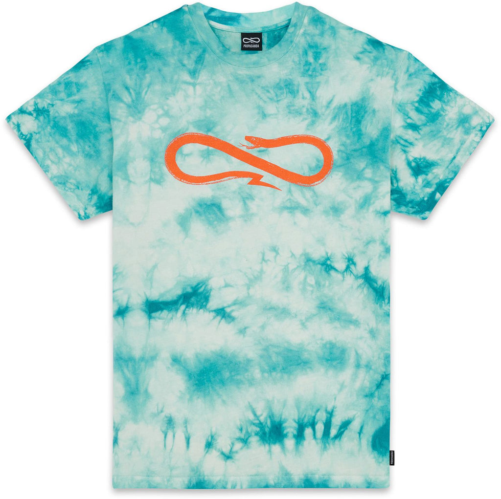 Propaganda T-shirt Logo Tie Dye Acqua Blue Uomo - 1