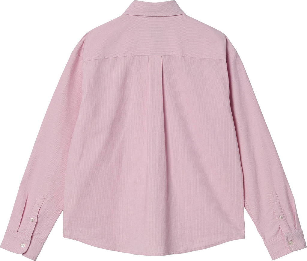 Carhartt Wip Camicia W' L/s Madison Fine Cord Shirt Pale Quartz Rosa Donna - 2