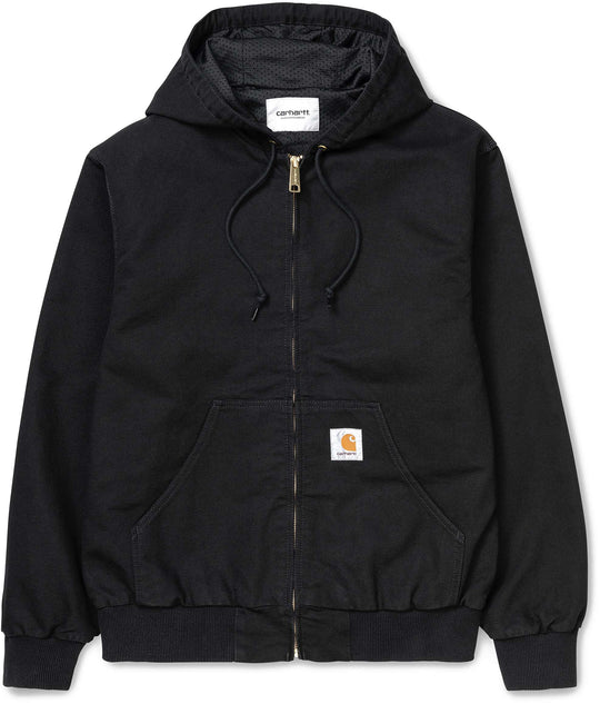 Carhartt Wip Giacca Active Jacket Black Rinsed Uomo Nero