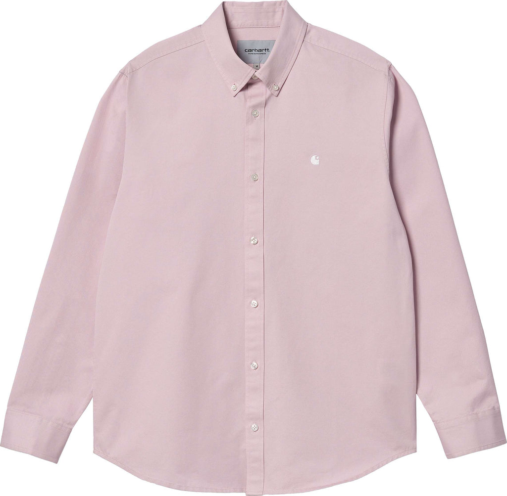 Carhartt Wip Camicia L/s Madison Shirt Pale Quartz Rosa Uomo - 1