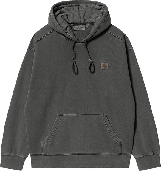 Carhartt Wip Felpa Hooded Nelson Sweat Black Garment Dyed Uomo Nero