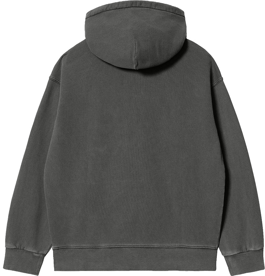 Carhartt Wip Felpa Hooded Nelson Sweat Black Garment Dyed Nero Uomo - 2