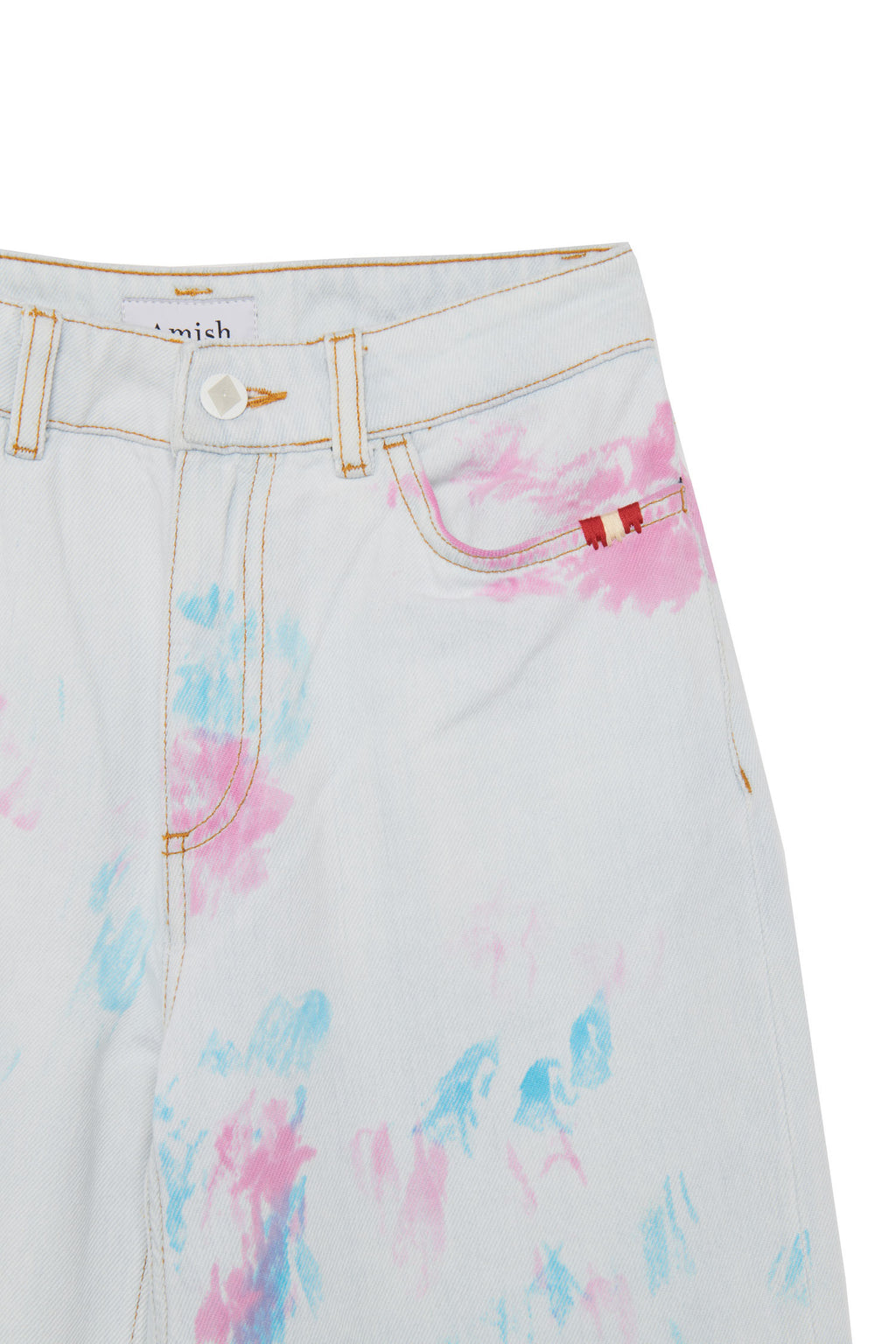 Amish Jeans Linda Denim Blach & Color Denim Bianco Donna - 3