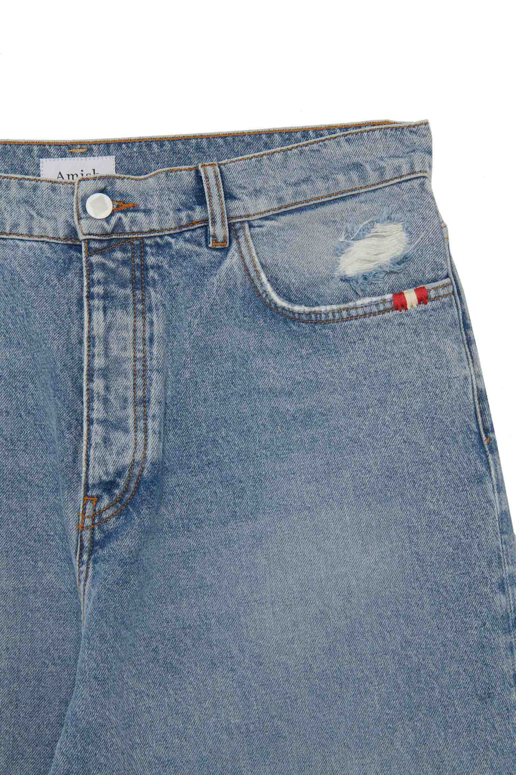 Amish Jeans Wide Jeans Denim Summer Denim Blue Uomo - 4