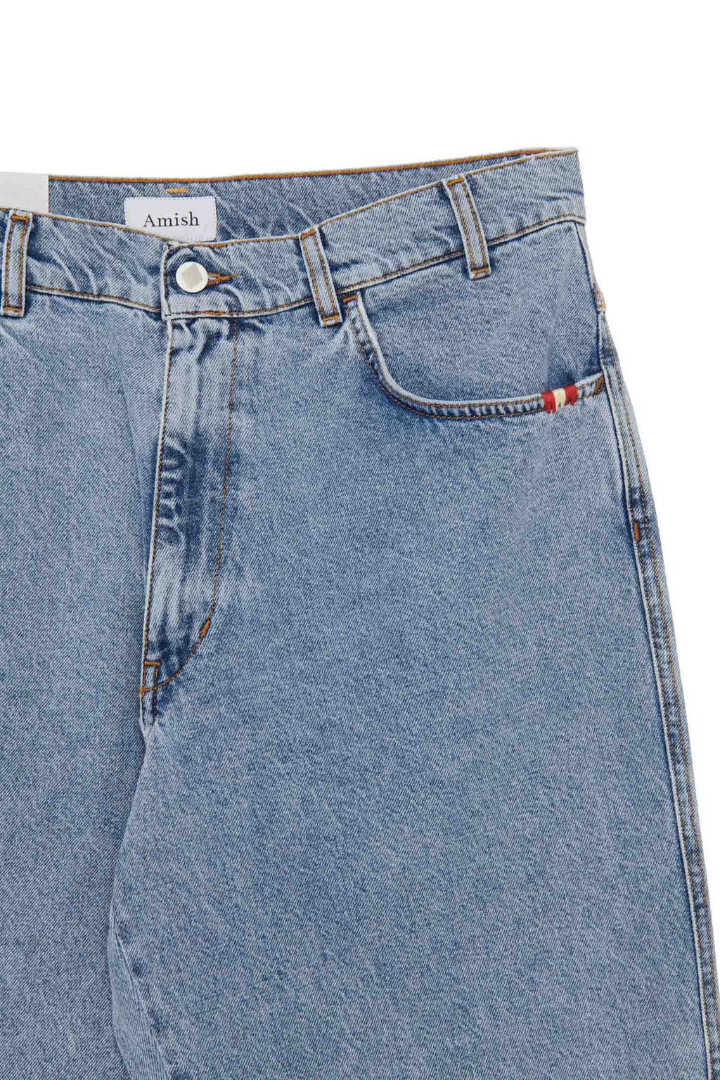 Amish Jeans Bernie Denim Real Stone Blue Uomo - 3