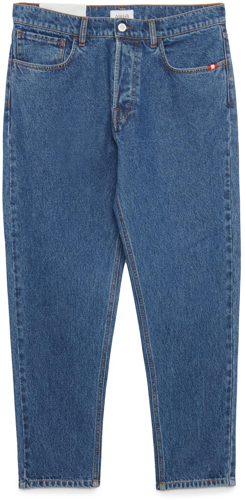 Amish Jeans Jeremiah Denim Stone Wash Denim Blue Uomo - 1