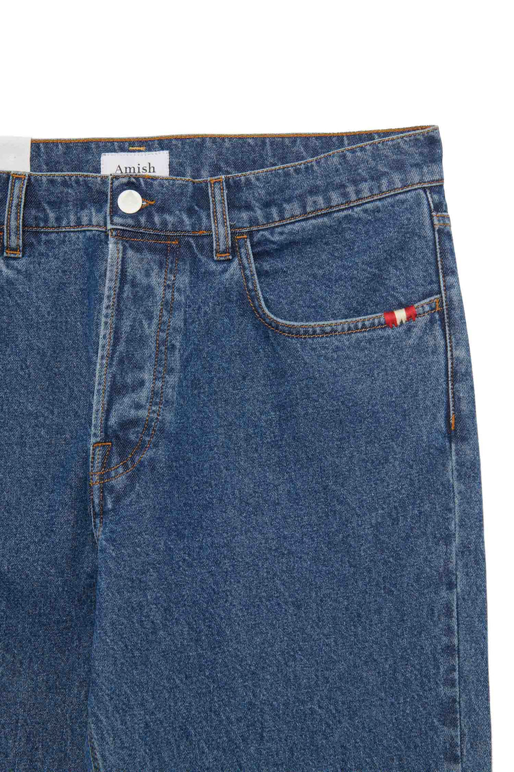 Amish Jeans Jeremiah Denim Stone Wash Denim Blue Uomo - 3