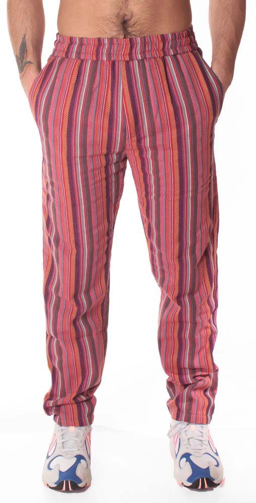 Paura pantaloni Madrin Stripes Pants purple