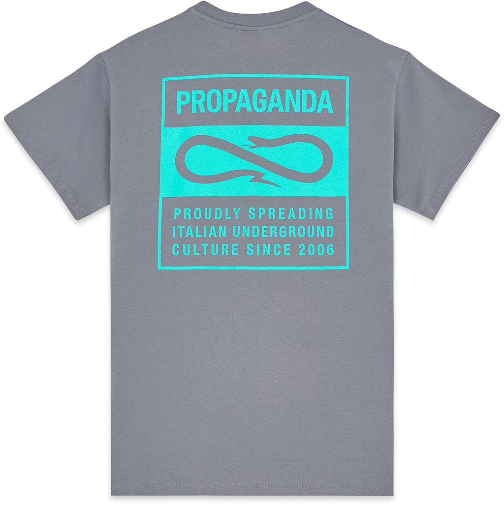 Propaganda T-shirt Label Tee Grey Grigio Uomo - 1
