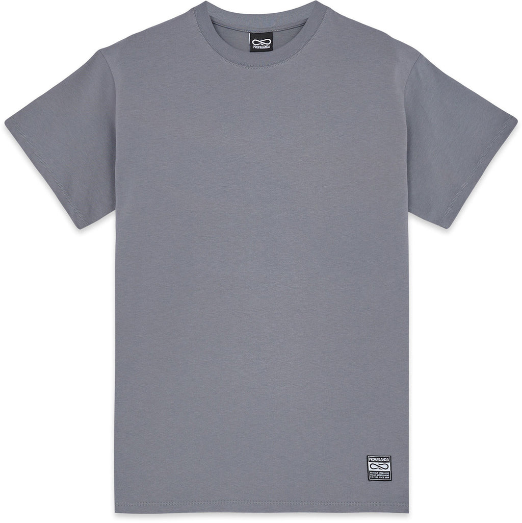 Propaganda T-shirt Label Tee Grey Grigio Uomo - 2