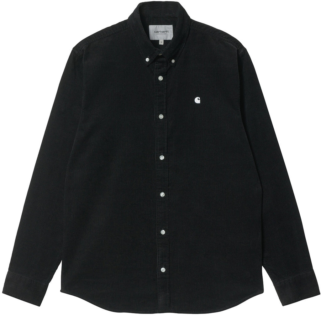 Carhartt Wip Camicia W' Ls Madison Fine Cord Shirt Wax Black Nero Donna - 1
