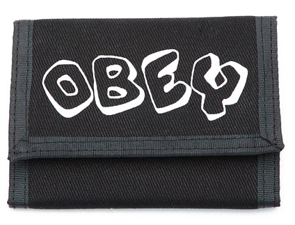 Obey portafoglio Block Tri Fold Wallet black