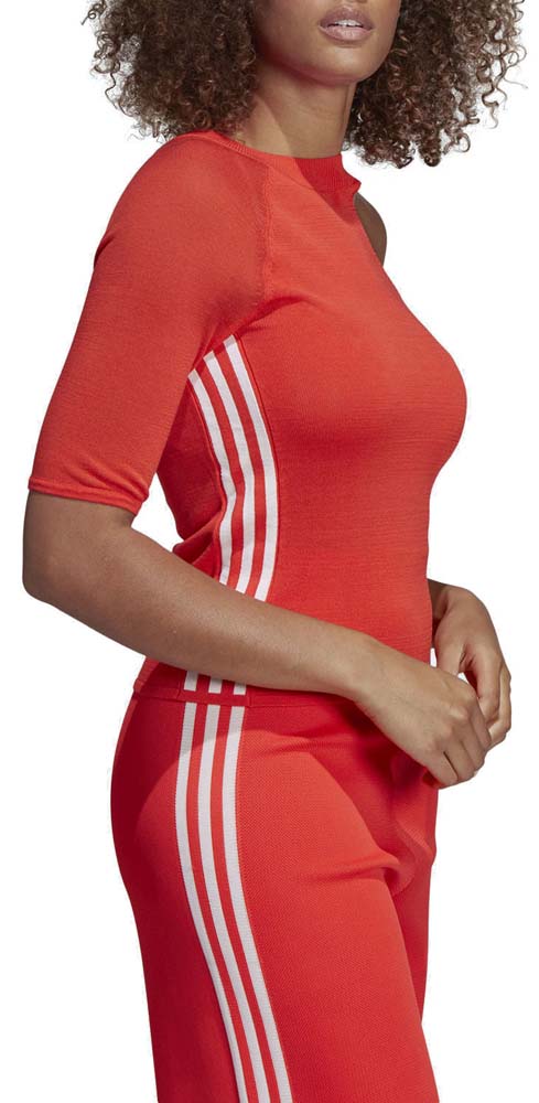 Adidas T-shirt Du7872 Bright Red Rosso Donna - 2