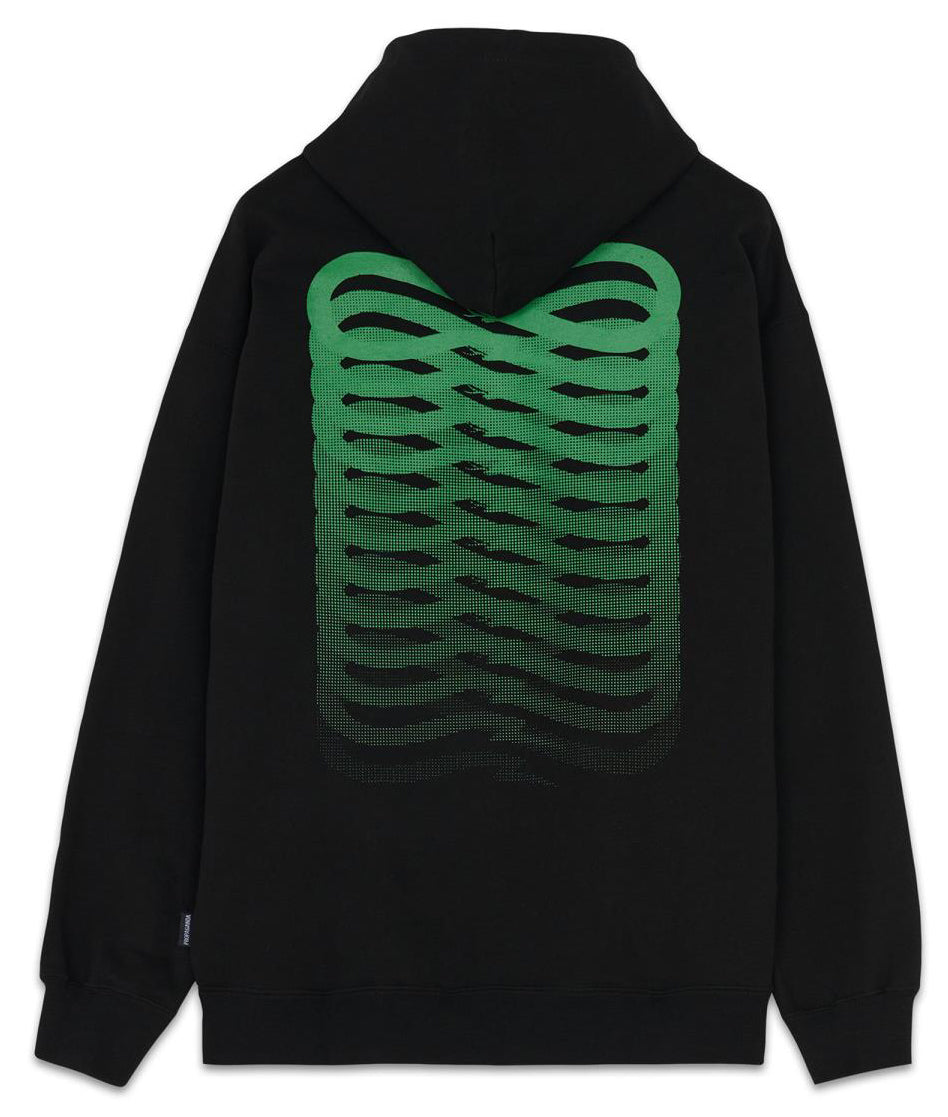 Propaganda Felpa Ribs Hoodie Black Nero Uomo - 1