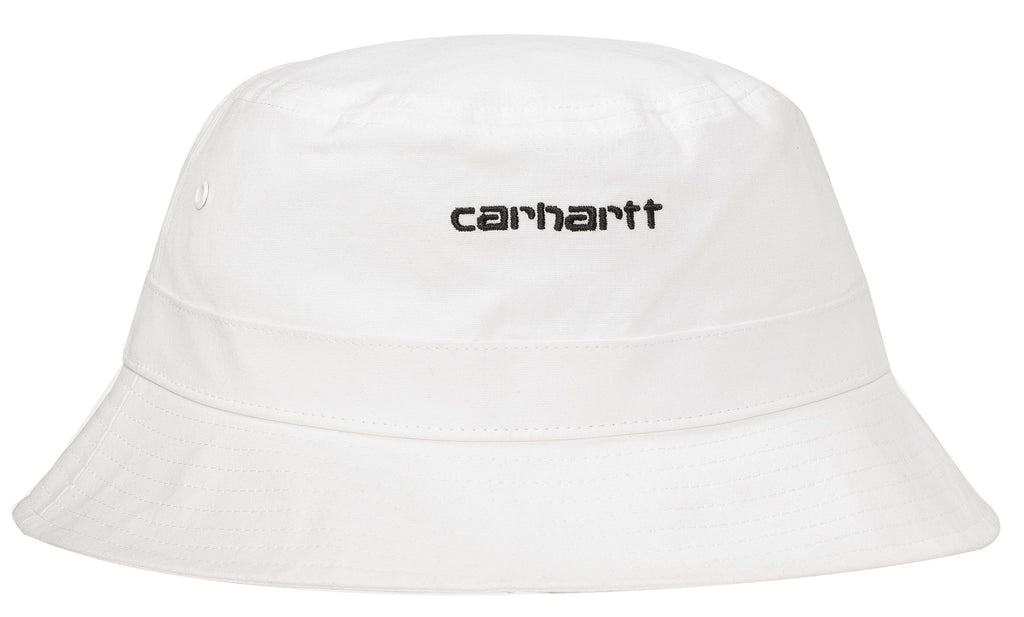 Carhartt Wip Cappello Script Bucket Hat White Black Bianco Uomo - 1