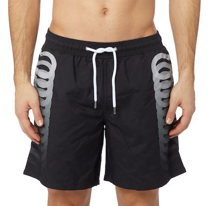 Propaganda Costume Ribs Swim Trunks Black Nero Uomo - 2