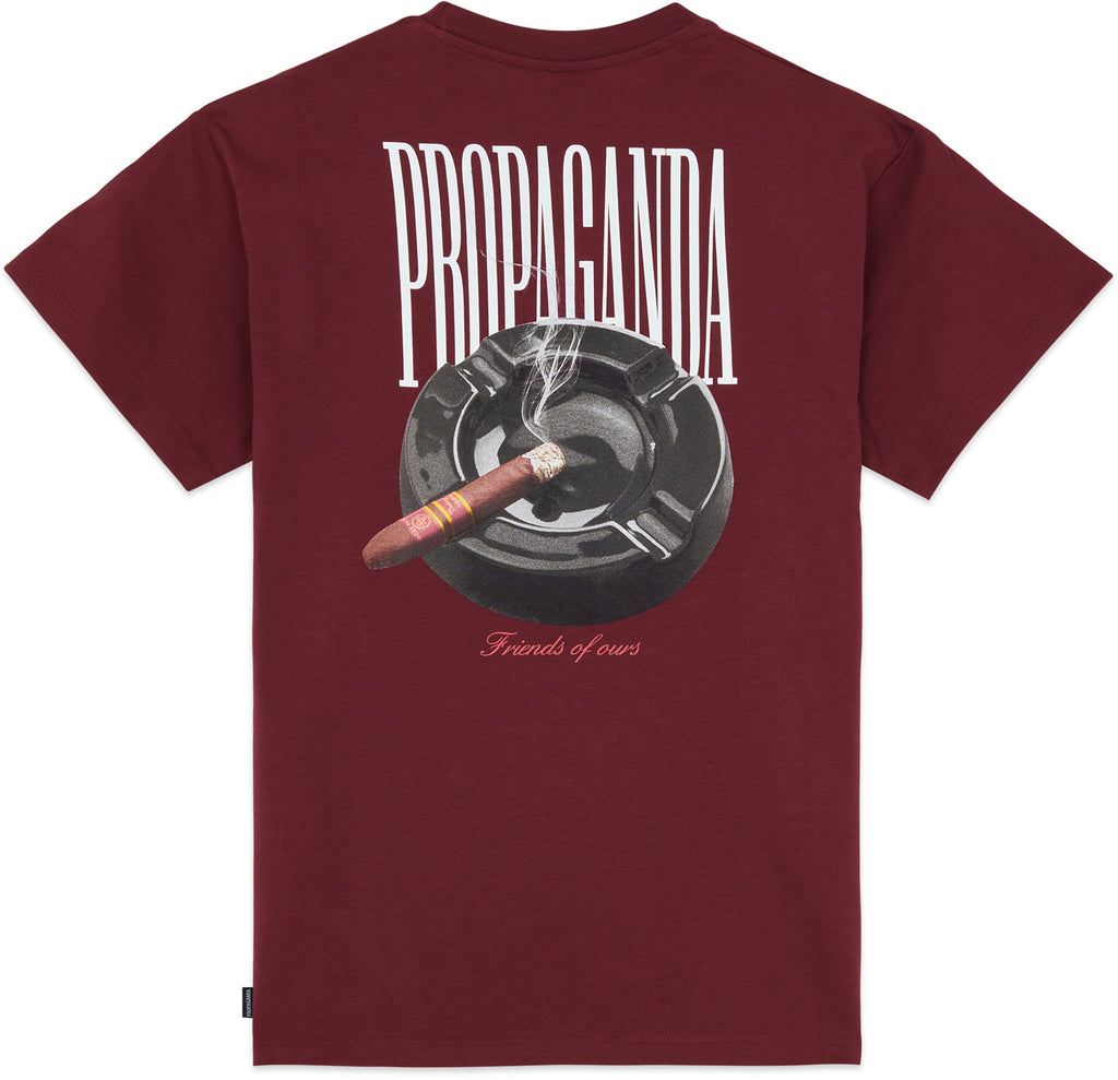 Propaganda T-shirt Cigar Tee Burgundy Bordeaux Uomo - 1