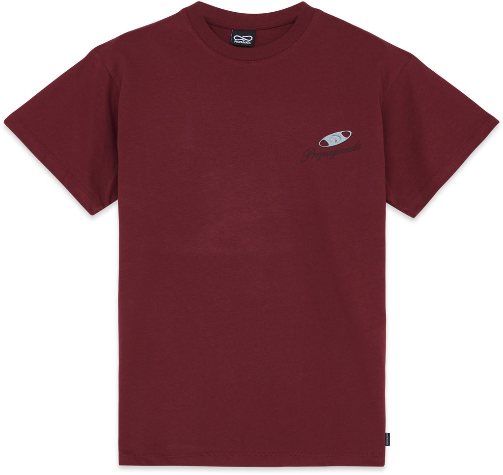 Propaganda T-shirt Cigar Tee Burgundy Bordeaux Uomo - 2