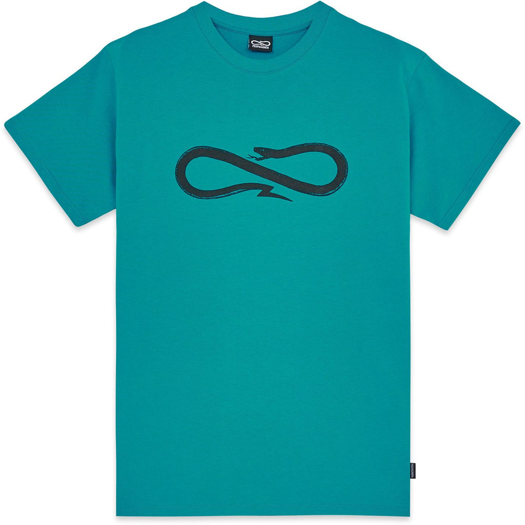 Propaganda T-shirt Logo Tee Turquoise Celeste Uomo - 1