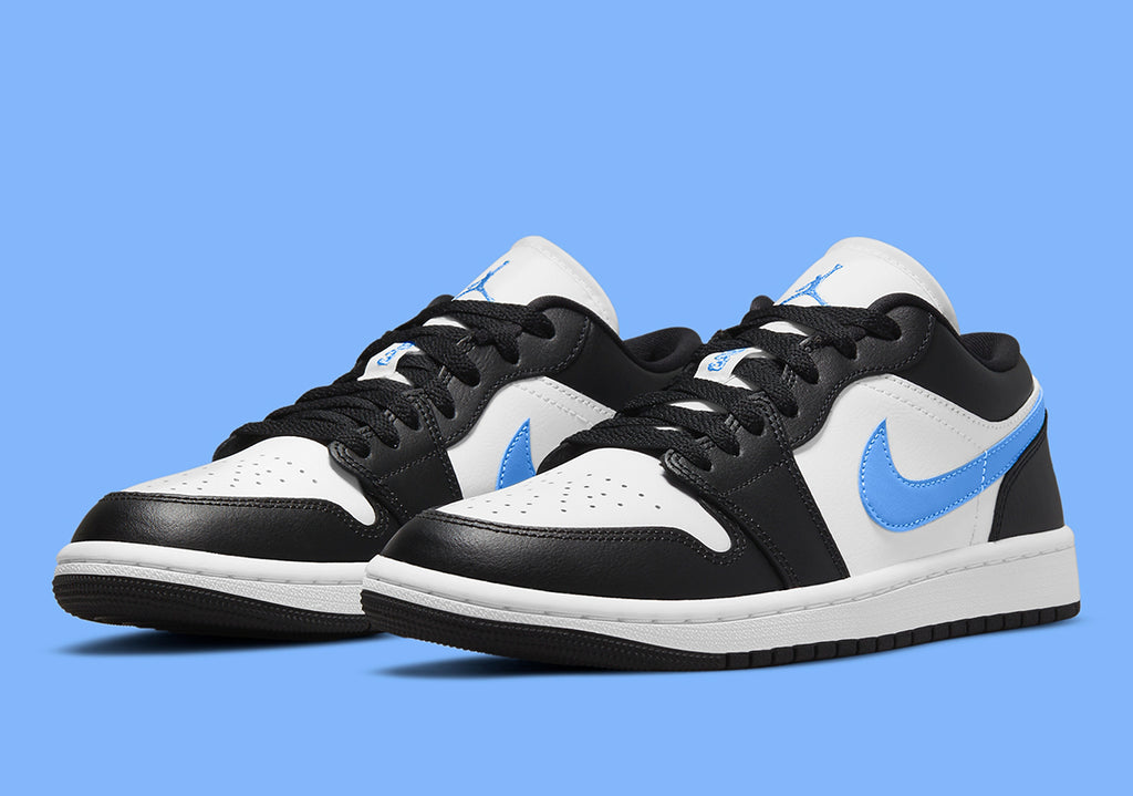 Jordan 1 Low Black University Blue White W Nero Donna - 3