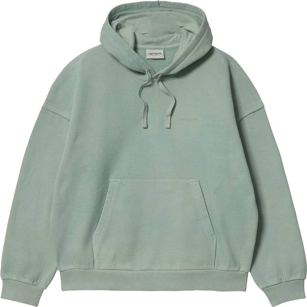 Carhartt Wip Felpa W Hooded Marfa Misty Sage Garment Dyed Verde Donna - 1
