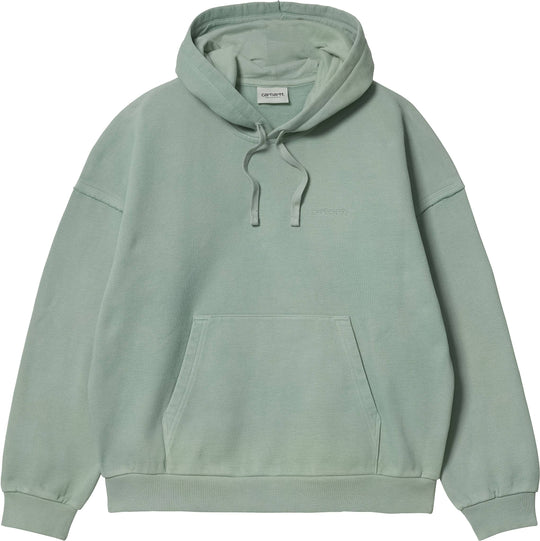 Carhartt Wip Felpa W Hooded Marfa Misty Sage Garment Dyed Donna Verde