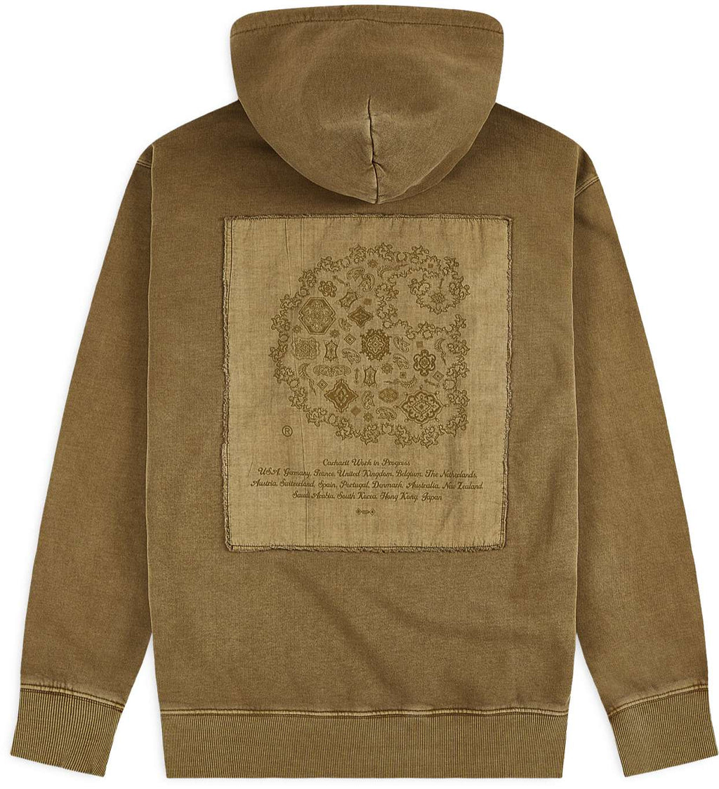 Carhartt Wip Felpa Hooded Verse Patch Hamilton Brown Garment Dyed Marrone Uomo - 1