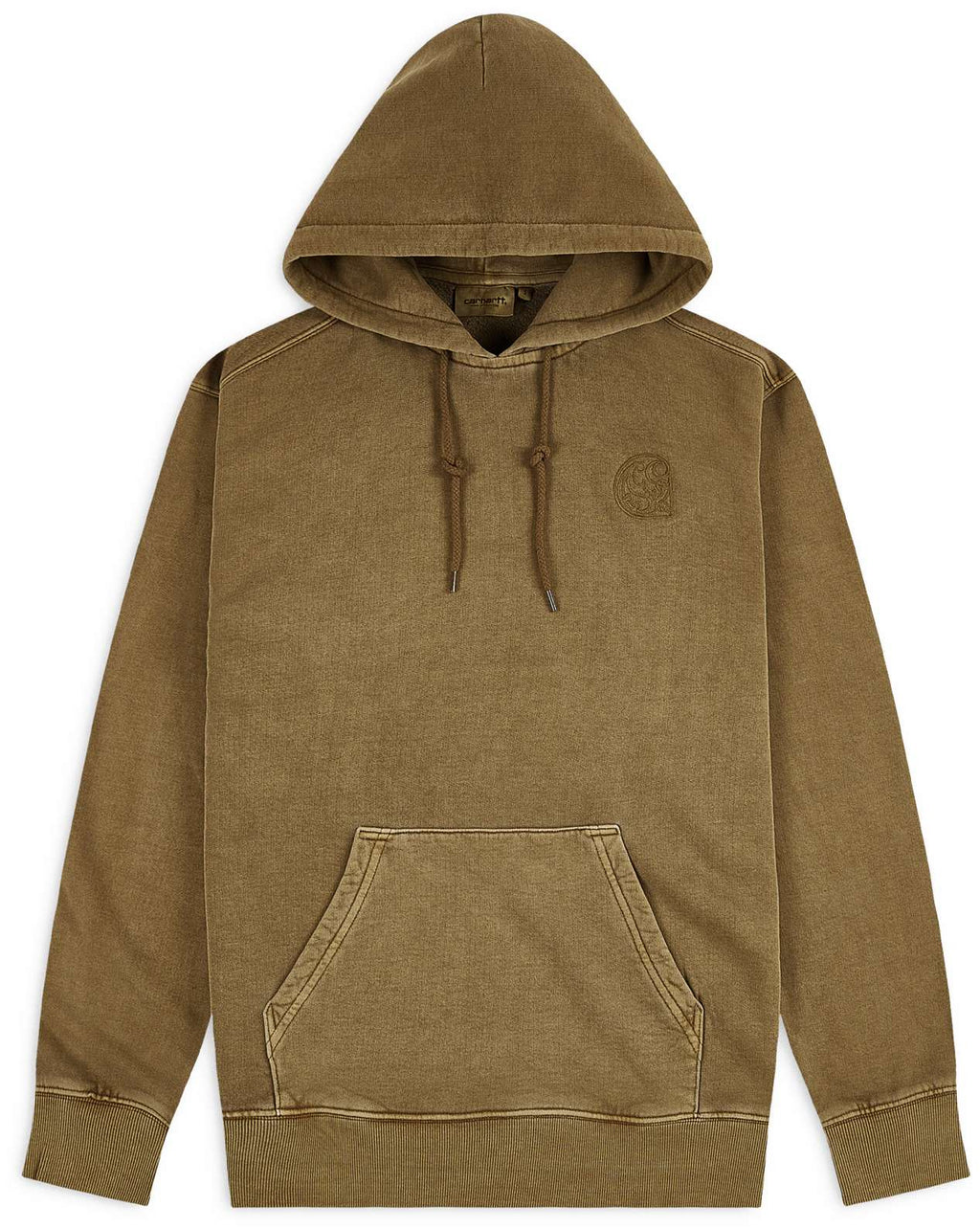 Carhartt Wip Felpa Hooded Verse Patch Hamilton Brown Garment Dyed Marrone Uomo - 2