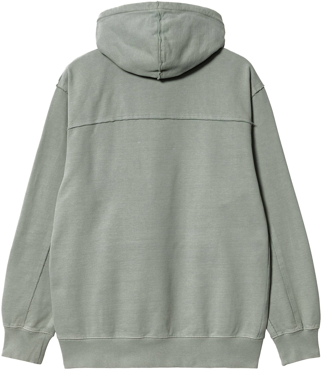 Carhartt Wip Felpa Hooded Marfa Misty Sage Moon Wash Verde Uomo - 2