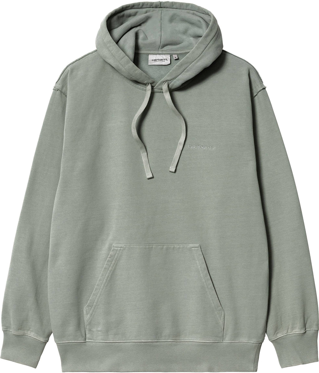 Carhartt Wip Felpa Hooded Marfa Misty Sage Moon Wash Verde Uomo - 1
