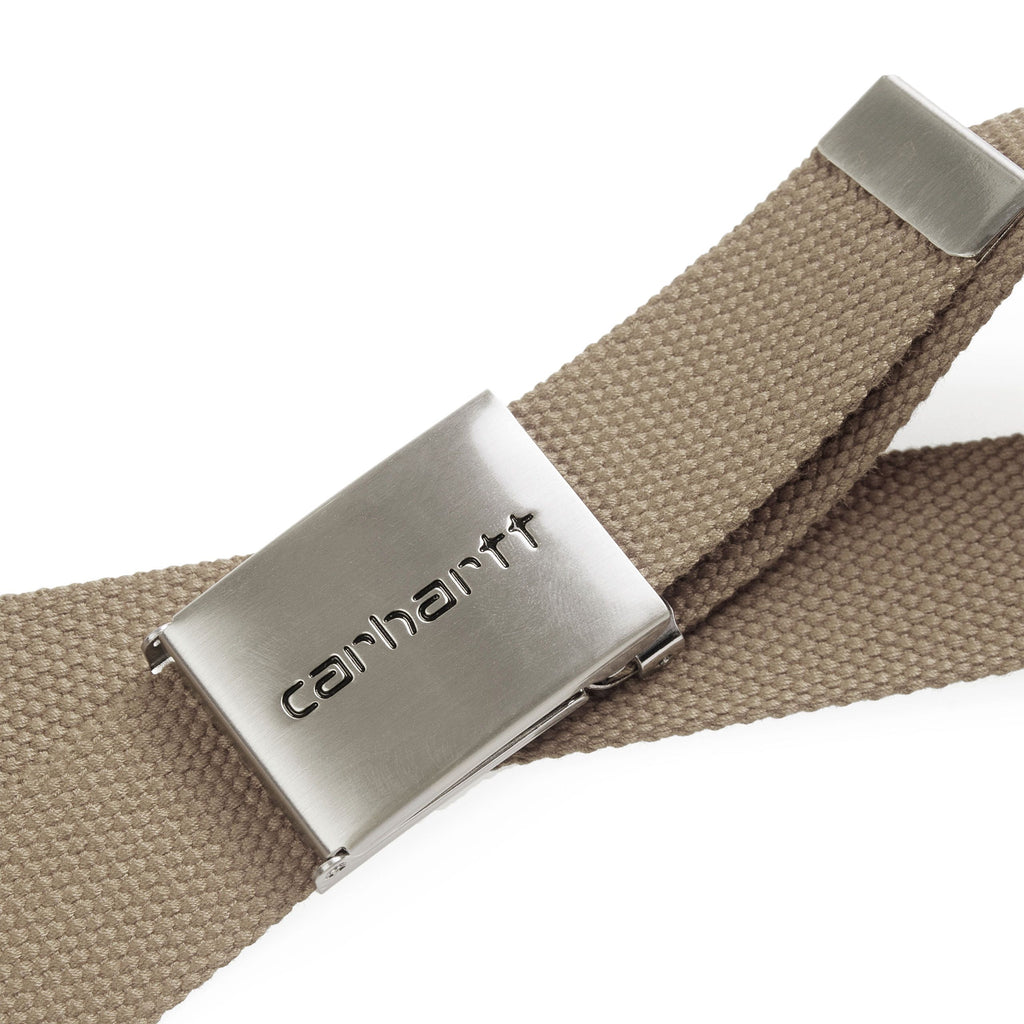 Carhartt Wip Cinta Clip Belt Chrome Leather Beige Uomo - 2